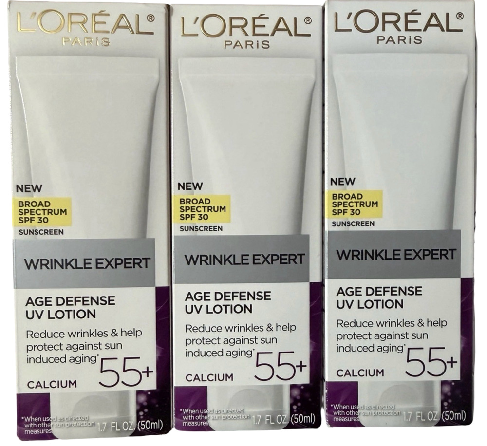 L'Oreal Paris Wrinkle Expert 55+ Age Defense UV Lotion SPF 30, 1.7 fl oz
